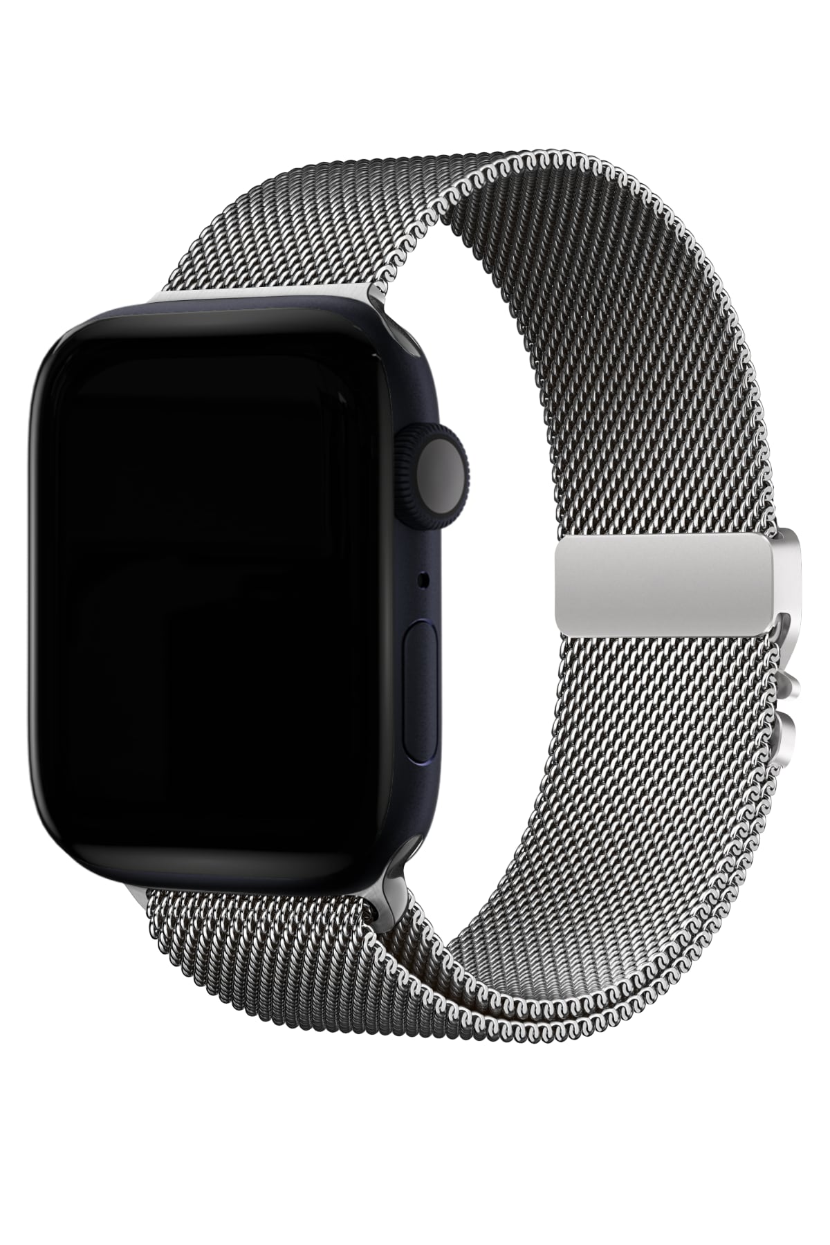 Apple Watch Ultra Uyumlu İnce Örgü Milano Loop Gümüş  bikordon