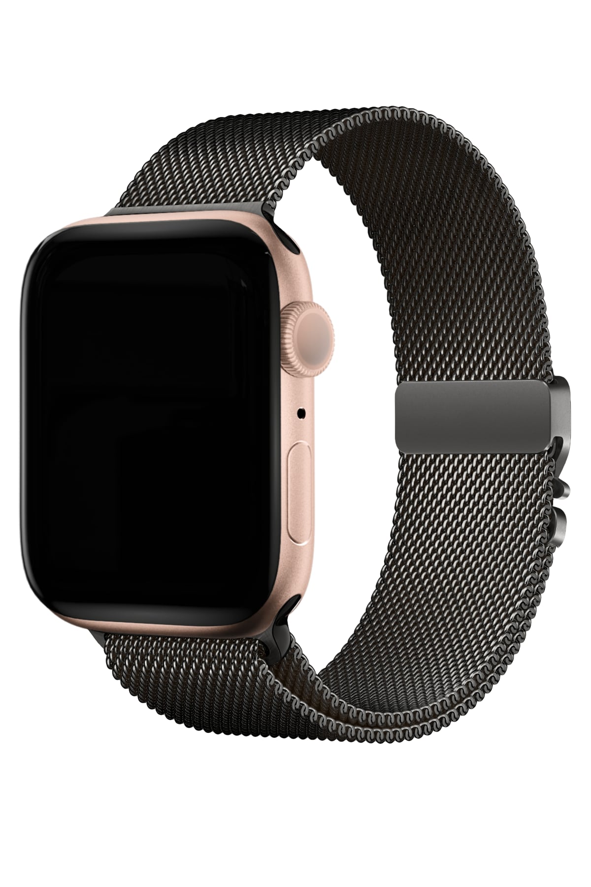 Apple Watch Ultra Uyumlu İnce Örgü Milano Loop Siyah  bikordon