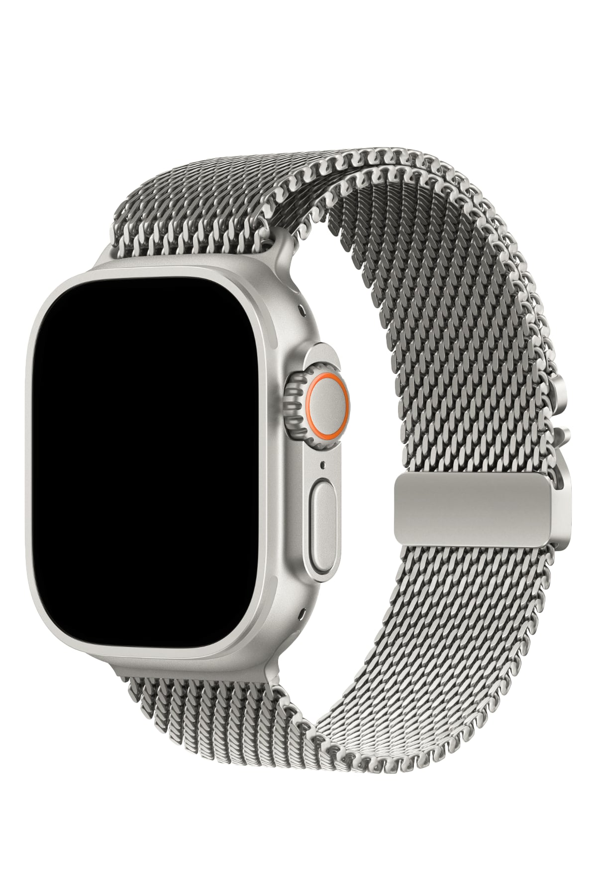 Apple Watch Ultra Uyumlu Kalın Örgü Milano Loop Natürel  bikordon