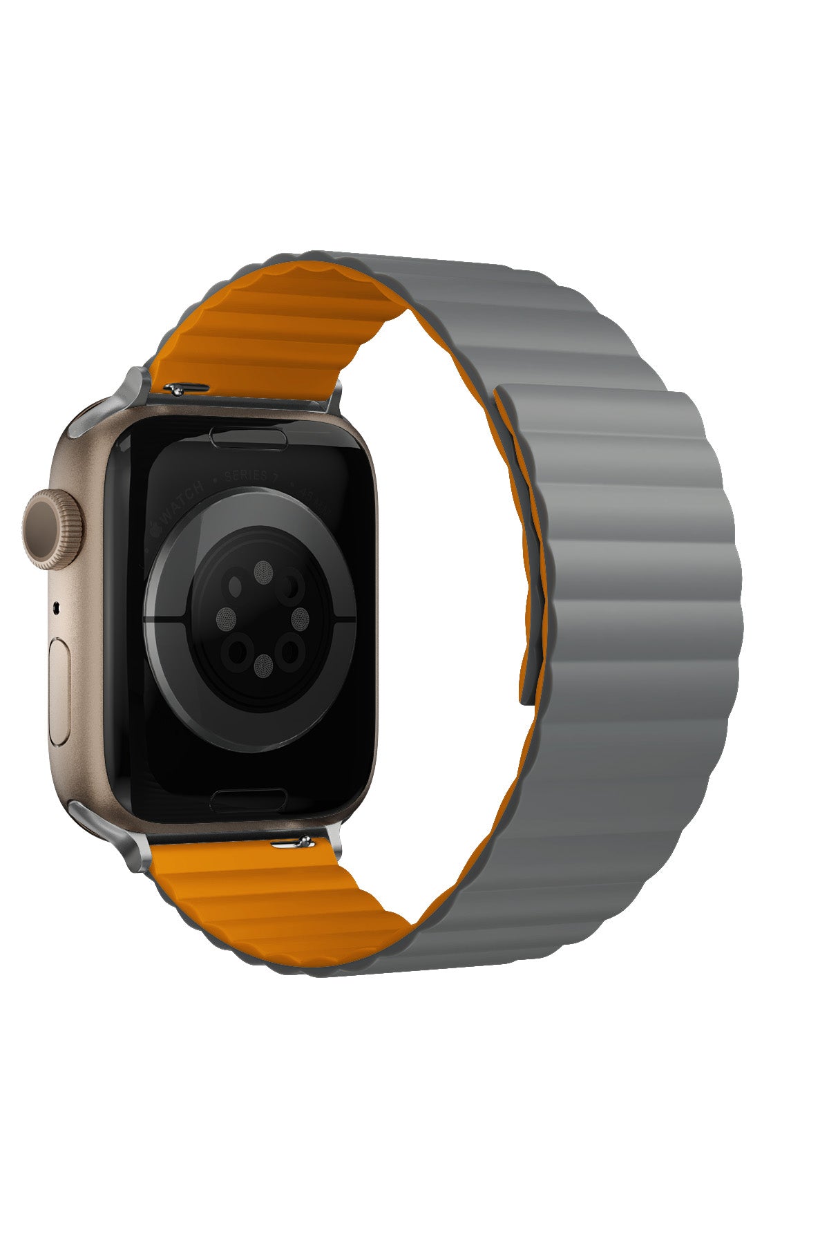 Apple Watch Uyumlu Baklalı Louis Loop Kordon Dark Orange  bikordon