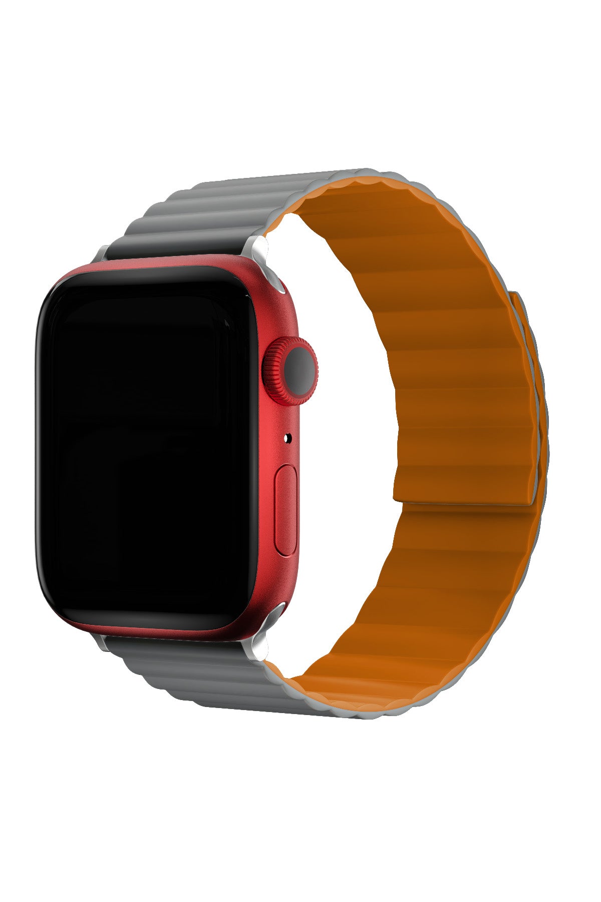 Apple Watch Uyumlu Baklalı Louis Loop Kordon Dark Orange  bikordon