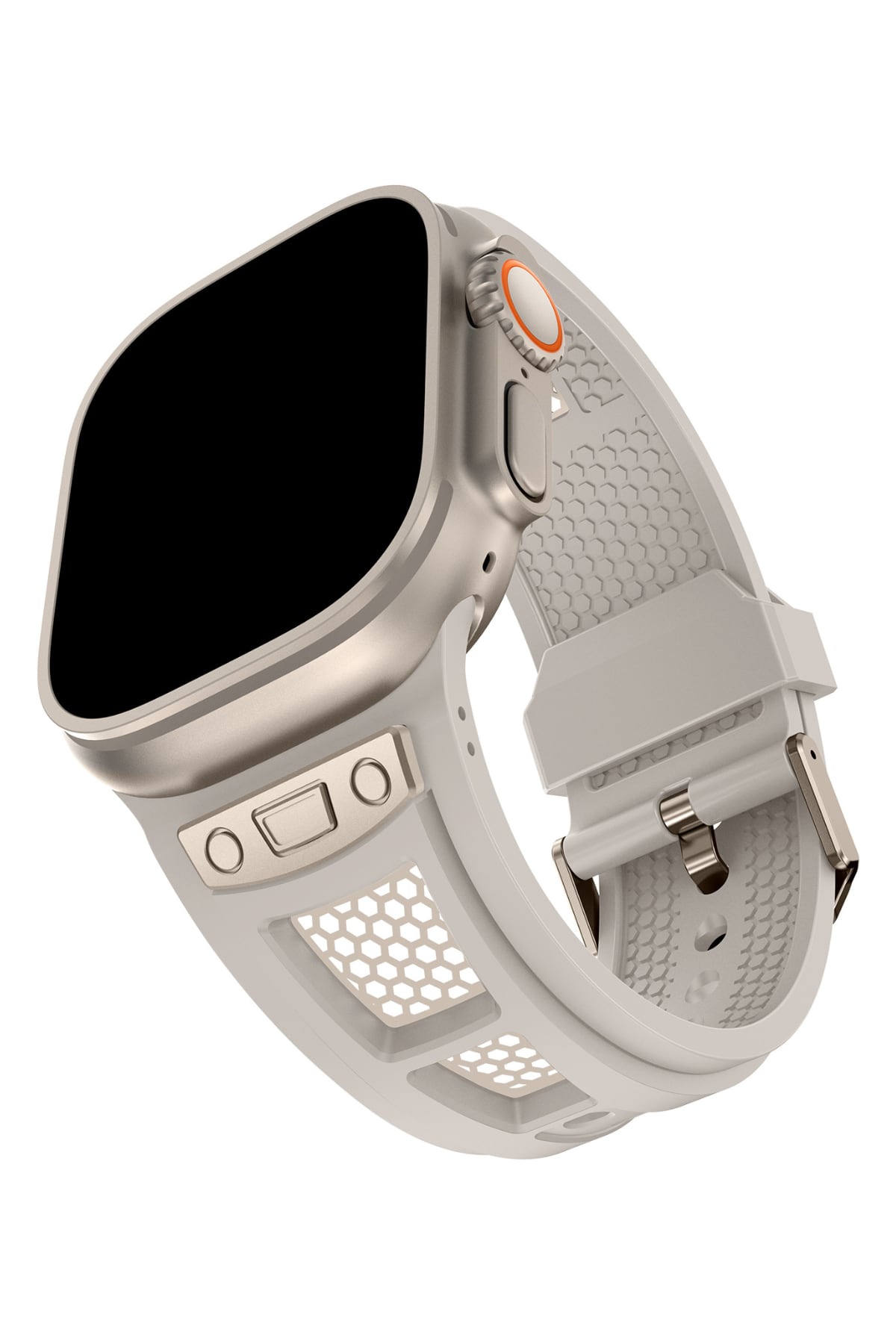 Apple Watch Uyumlu Hexagon Loop Silikon Kordon Starlight  bikordon