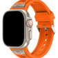 Apple Watch Uyumlu Hexagon Loop Silikon Kordon Turuncu  bikordon