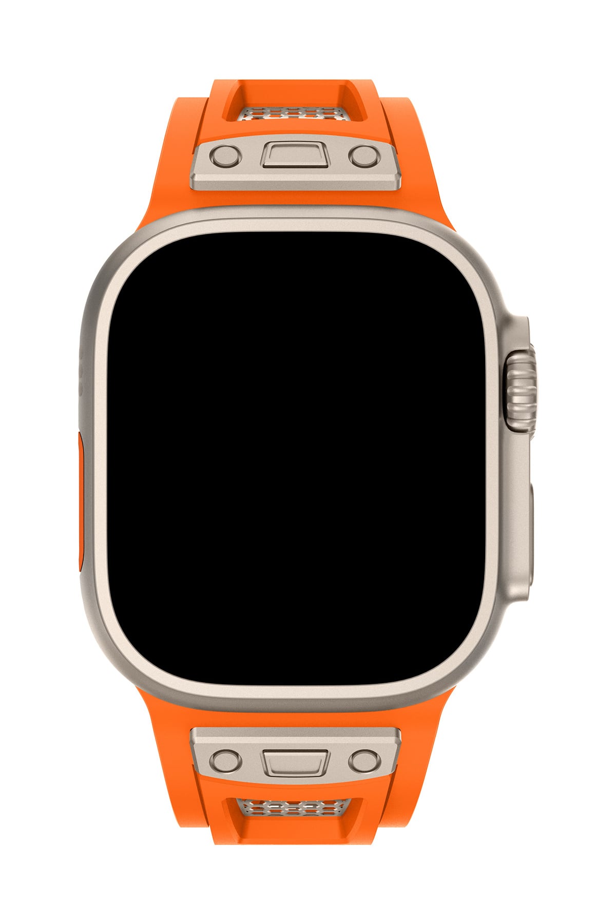 Apple Watch Uyumlu Hexagon Loop Silikon Kordon Turuncu  bikordon