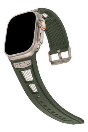 Apple Watch Uyumlu Hexagon Loop Silikon Kordon Yeşil  bikordon