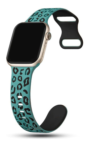 Apple Watch Uyumlu Leoline Silikon Spor Kordon Aqua Night bikordon