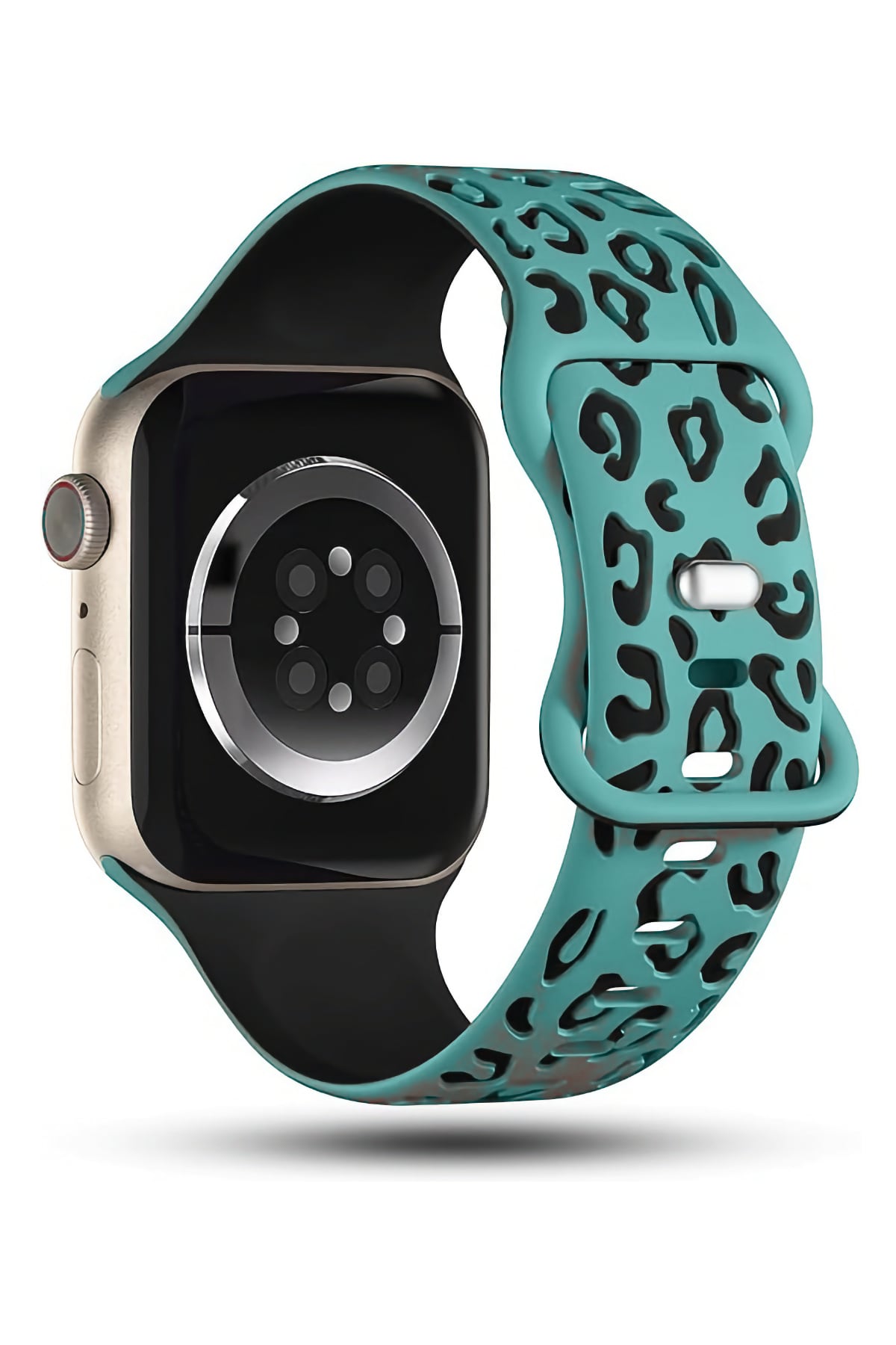 Apple Watch Uyumlu Leoline Silikon Spor Kordon Aqua Night bikordon