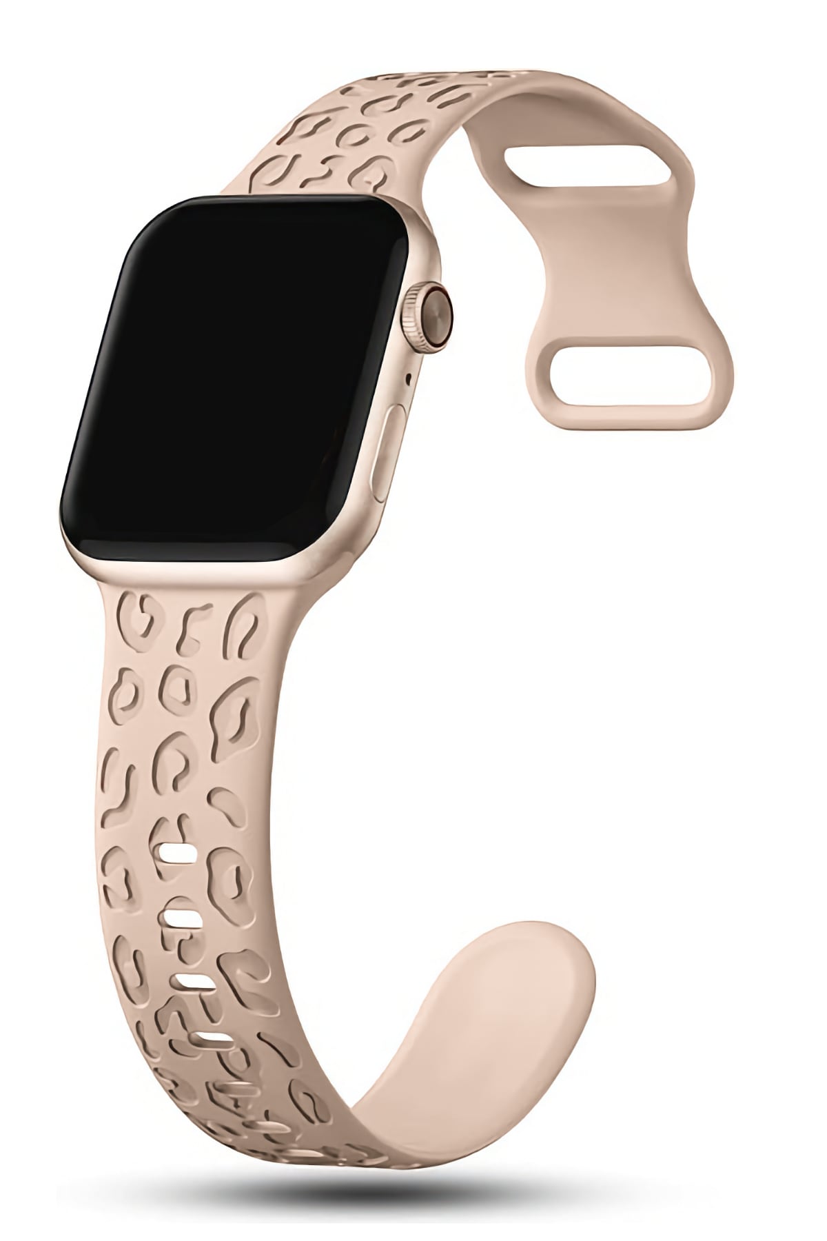 Apple Watch Uyumlu Leoline Silikon Spor Kordon Blush Sand bikordon