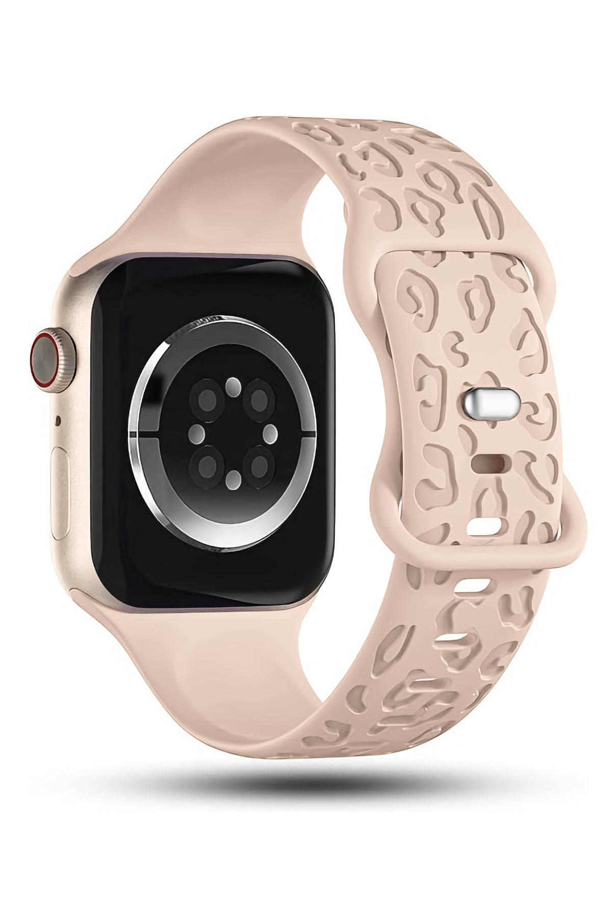 Apple Watch Uyumlu Leoline Silikon Spor Kordon Blush Sand bikordon