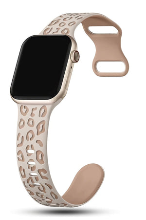 Apple Watch Uyumlu Leoline Silikon Spor Kordon Cocoa Snow