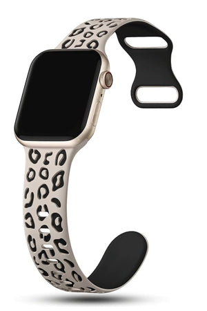 Apple Watch Uyumlu Leoline Silikon Spor Kordon Ivory Noir