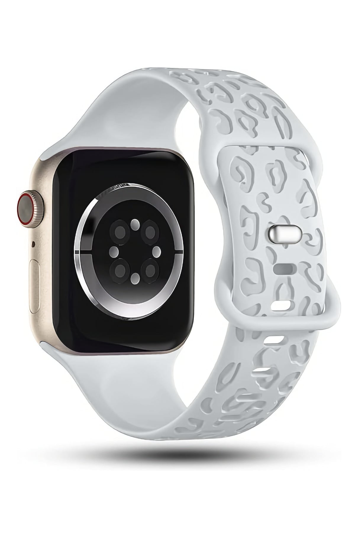 Apple Watch Uyumlu Leoline Silikon Spor Kordon Silver Haze bikordon