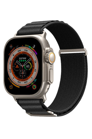 Apple Watch Uyumlu SkinArma Kobu Örme Kordon Siyah  SkinArma