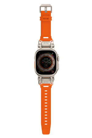 Apple Watch Uyumlu SkinArma Titon Silikon Kordon Turuncu  SkinArma