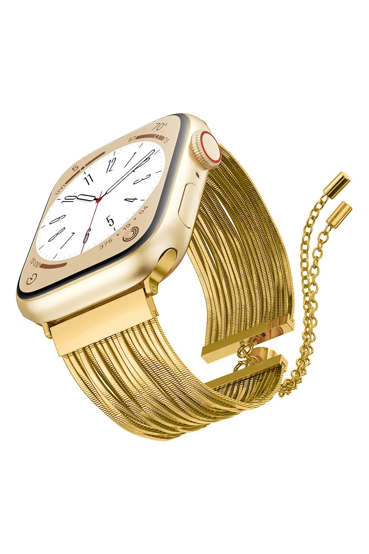 Apple Watch Uyumlu Tassel Chain Kordon Gold bikordon