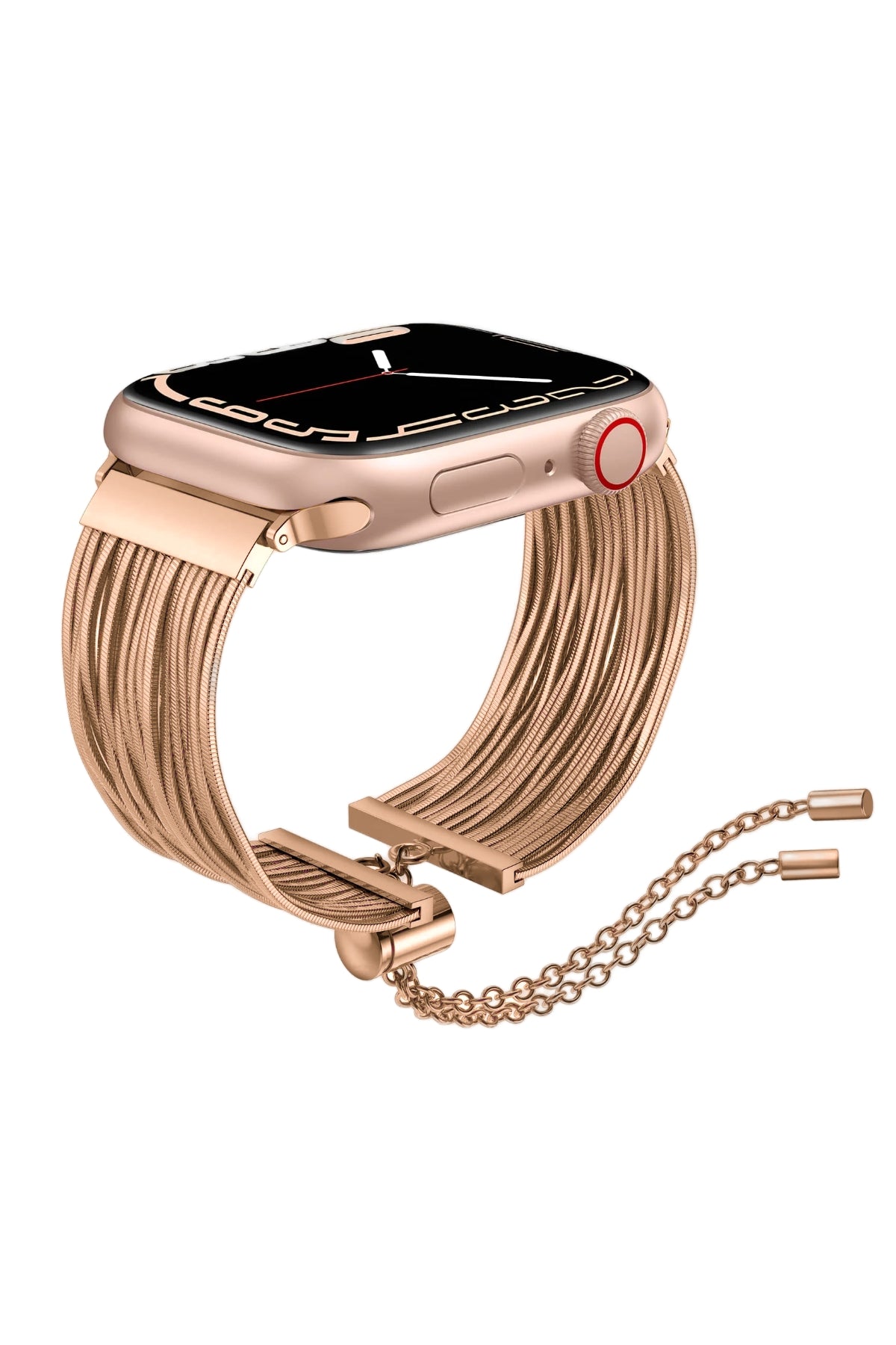 Apple Watch Uyumlu Tassel Chain Kordon Rose Gold bikordon