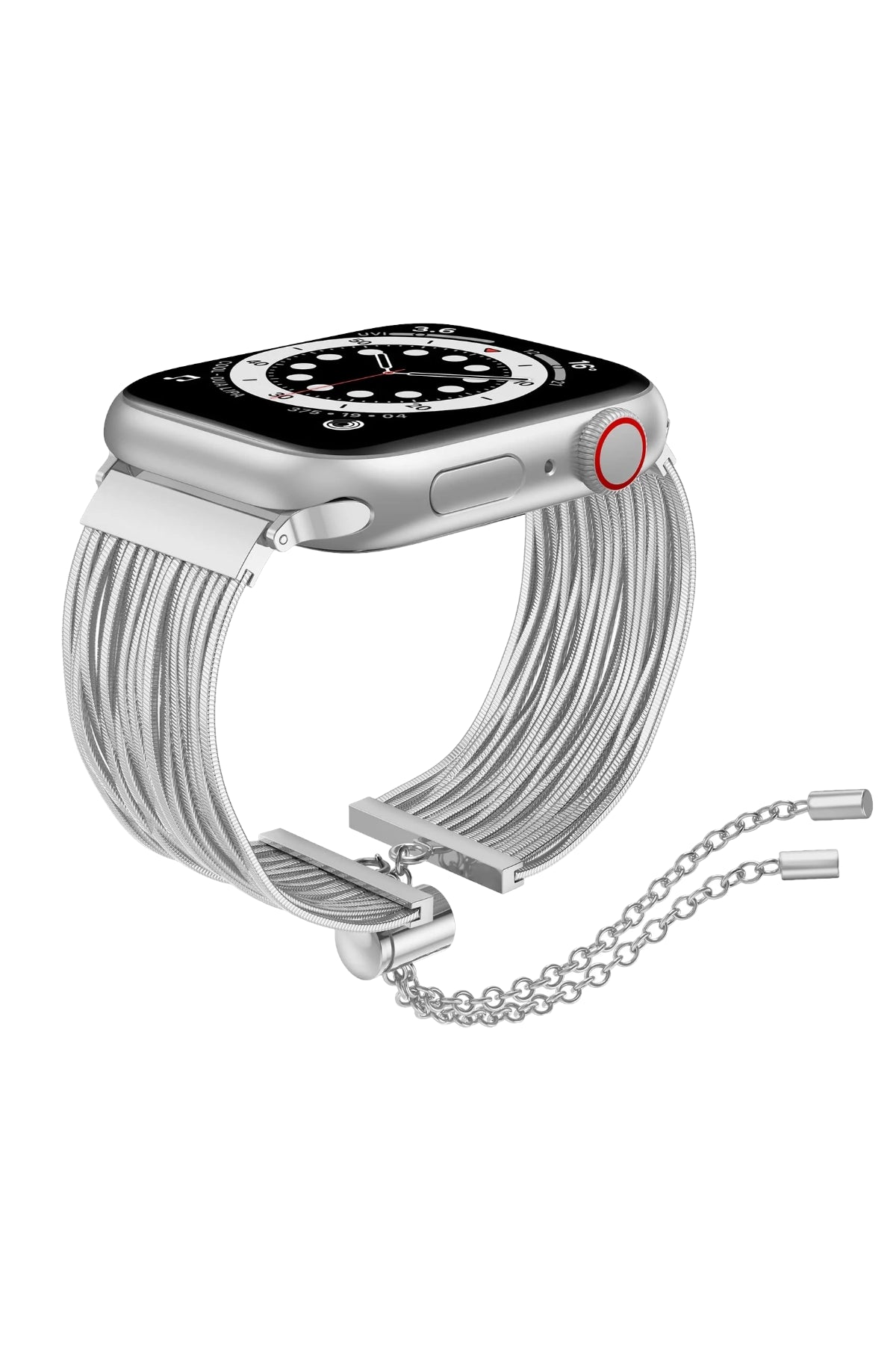 Apple Watch Uyumlu Tassel Chain Kordon Silver bikordon