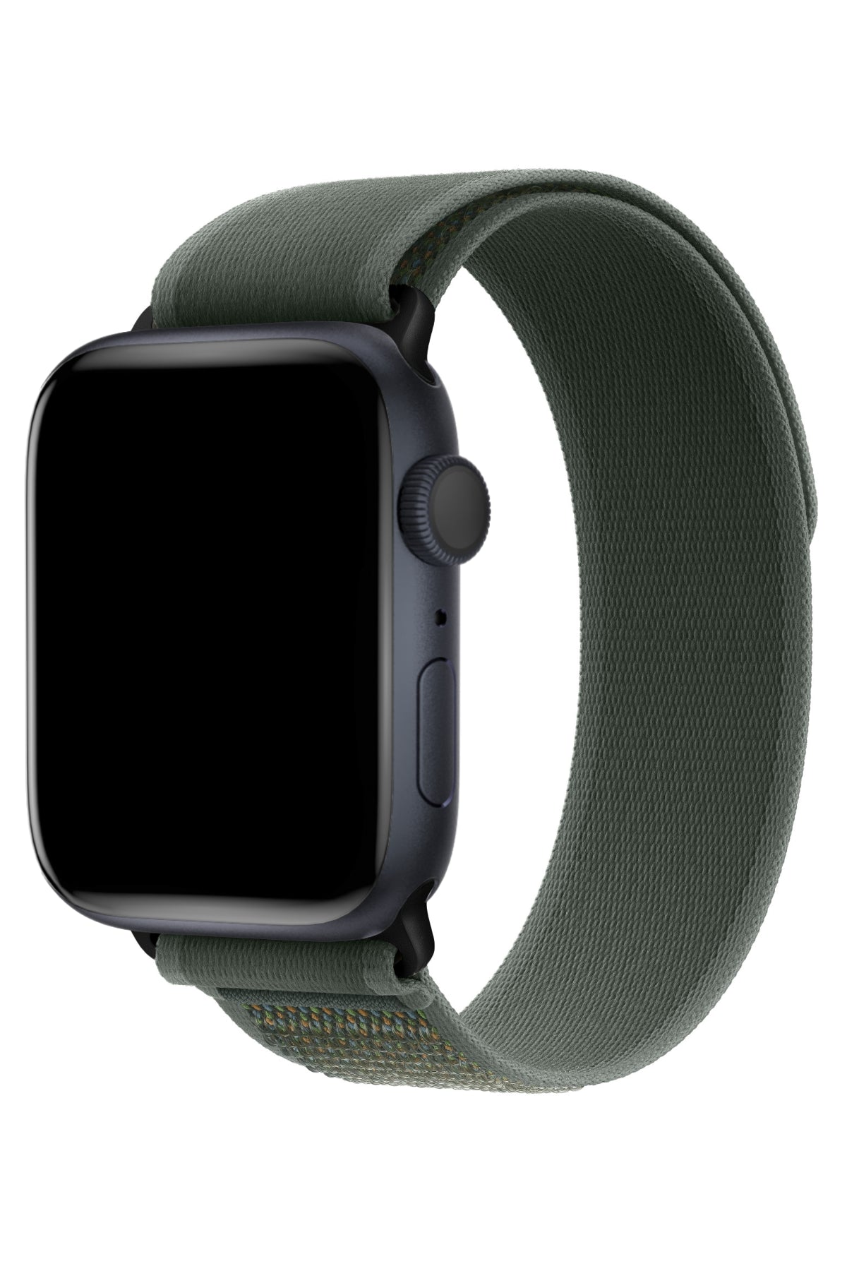 Apple Watch Uyumlu Trail Loop Kordon Siyah Tokalı Greeni bikordon