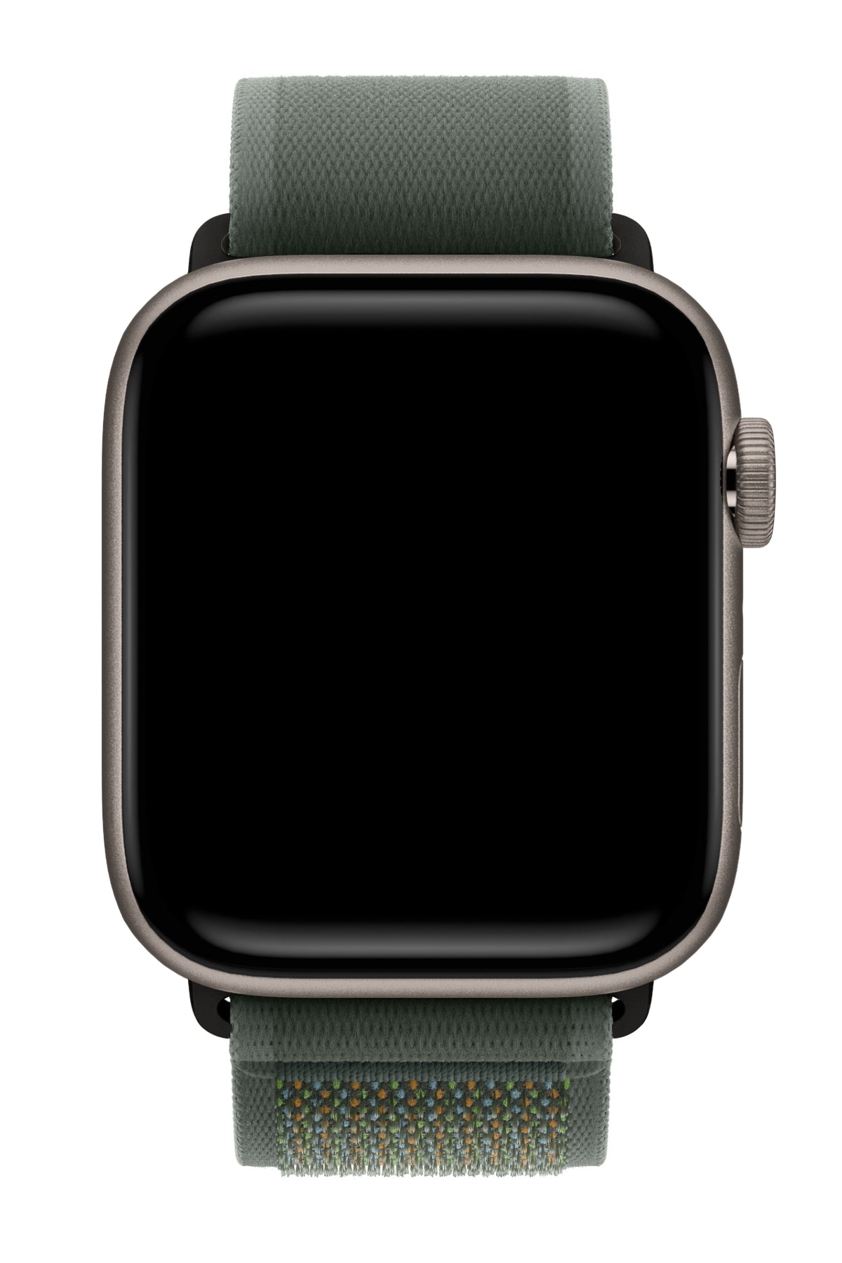 Apple Watch Uyumlu Trail Loop Kordon Siyah Tokalı Greeni bikordon