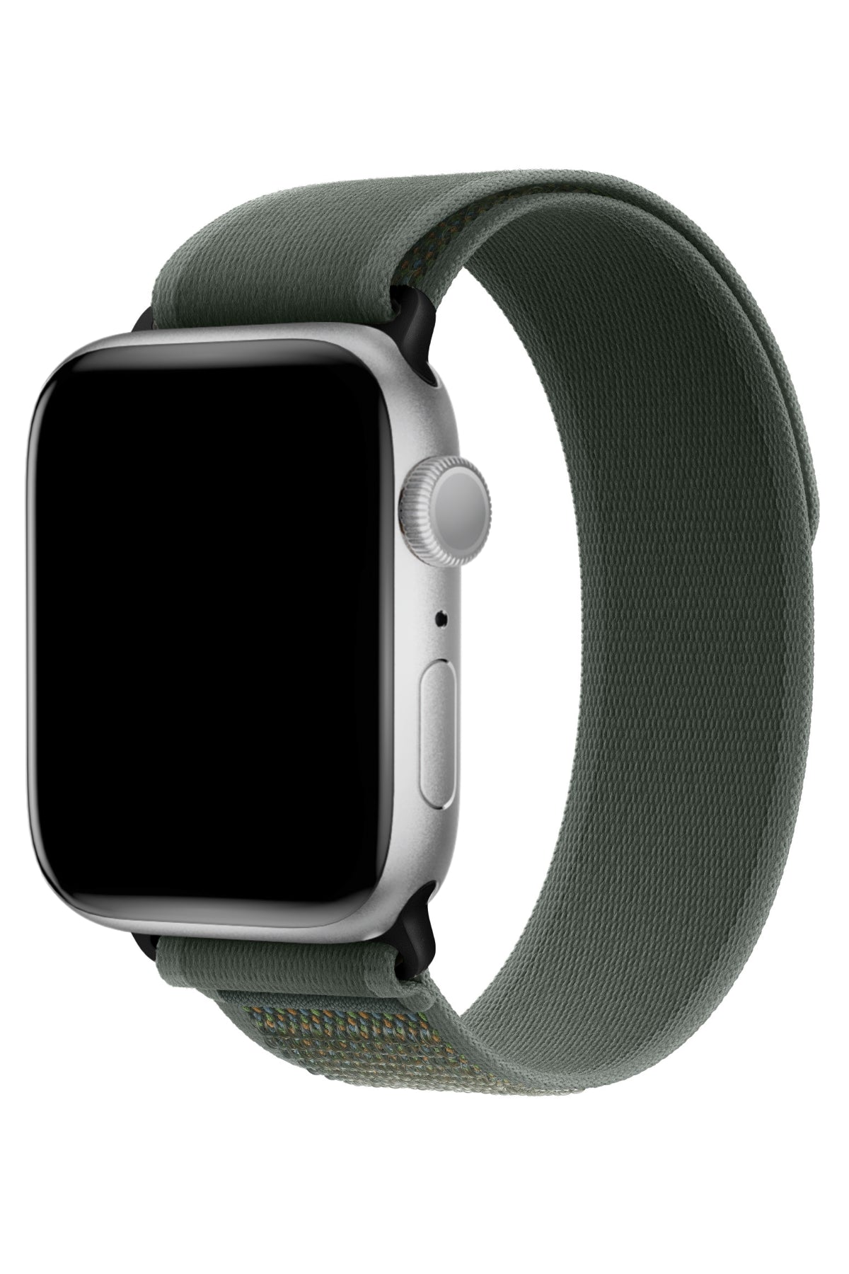 Apple Watch Uyumlu Trail Loop Kordon Siyah Tokalı Greeni bikordon