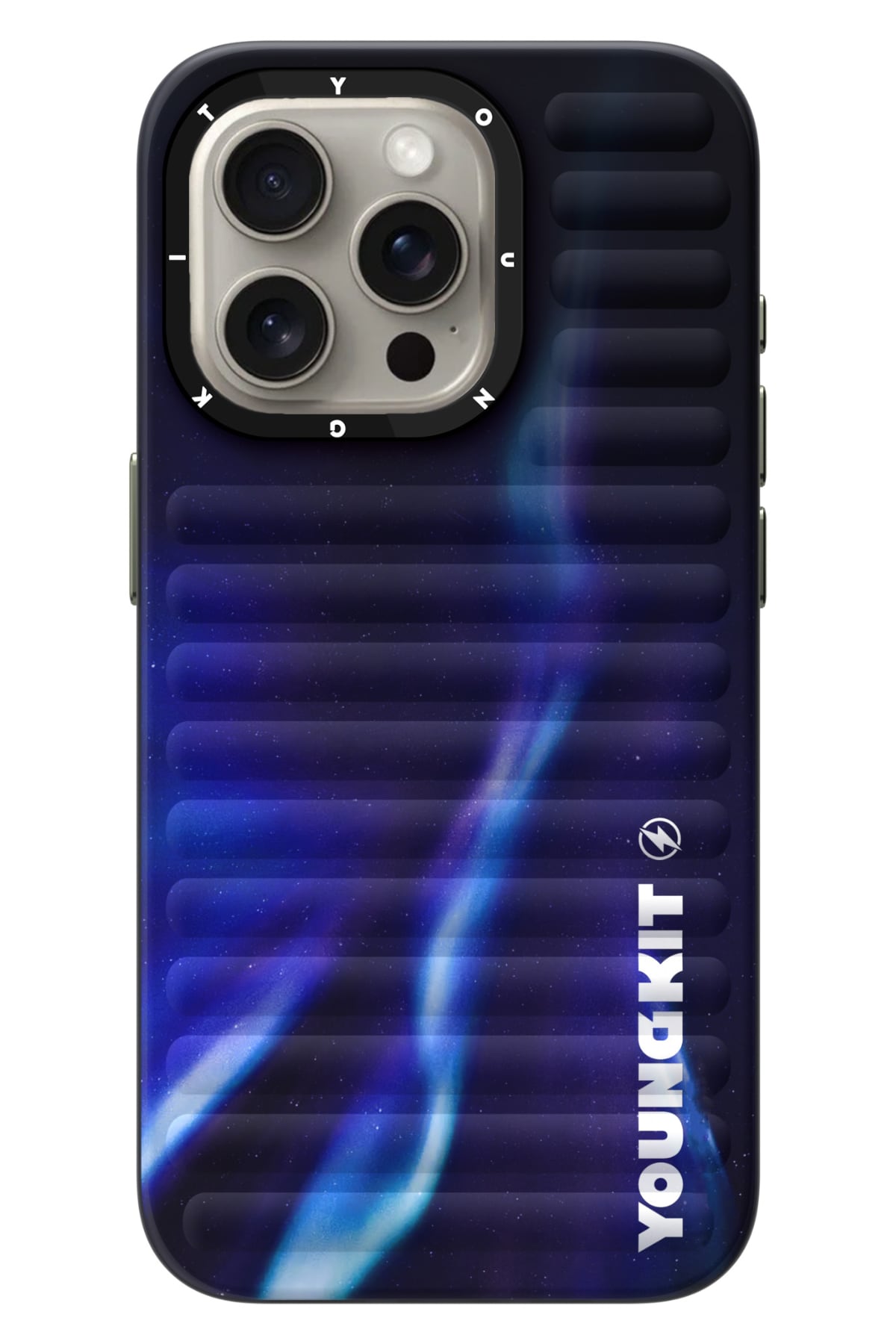 Youngkit Aurora iPhone 15 Pro Uyumlu Kılıf Mavi  Youngkit