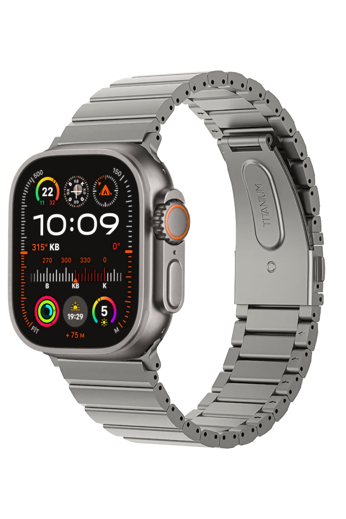 Benks Aero Titan Apple Watch Uyumlu Titanyum Kordon Gri Benks