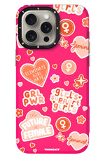 Youngkit Sweet Language Bethany Green Tasarımlı iPhone 15 Pro uyumlu Kılıf Pembe  Youngkit