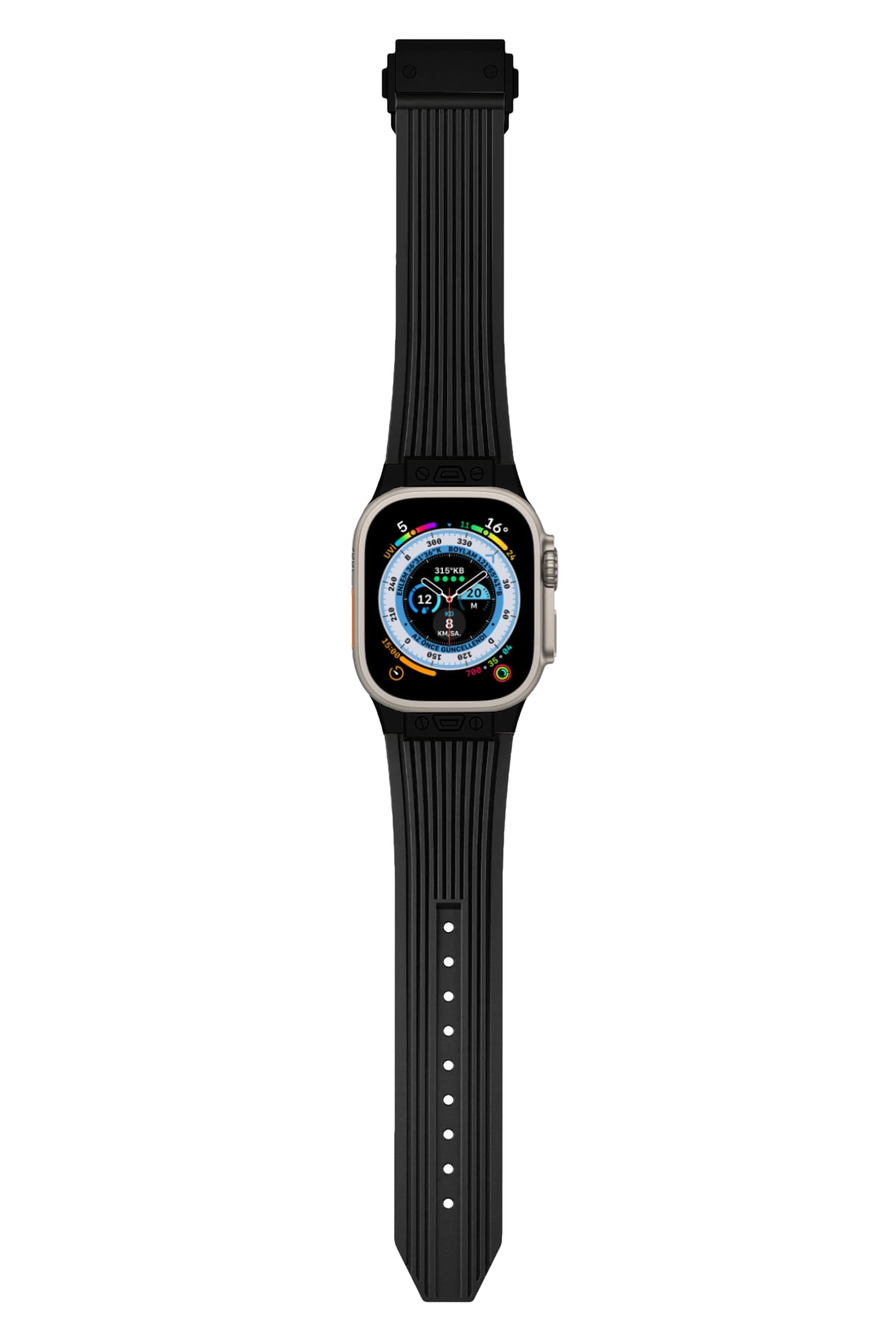 Apple Watch Uyumlu Streamlined Silikon Kordon Black Olido  bikordon