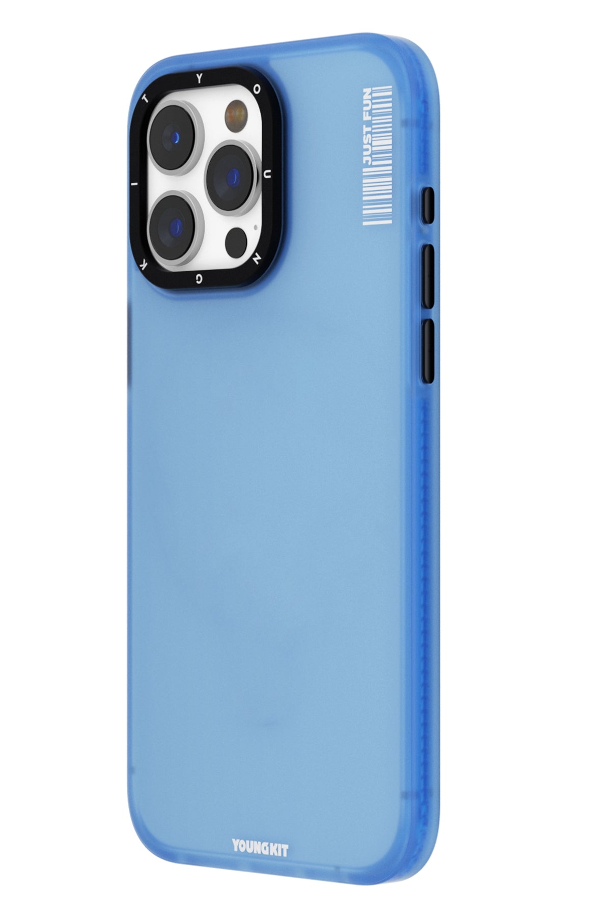 Youngkit Colored Sand iPhone 15 Pro Max uyumlu Buzlu Mavi Kılıf  Youngkit