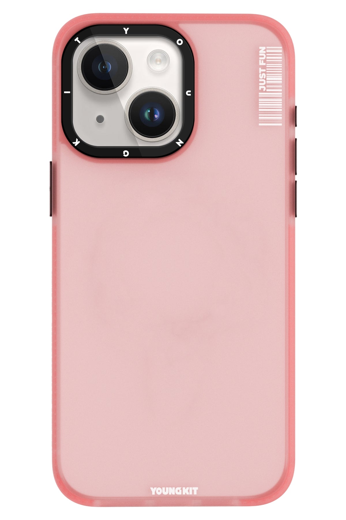 Youngkit Colored Sand iPhone 15 uyumlu Buzlu Pembe Kılıf  Youngkit