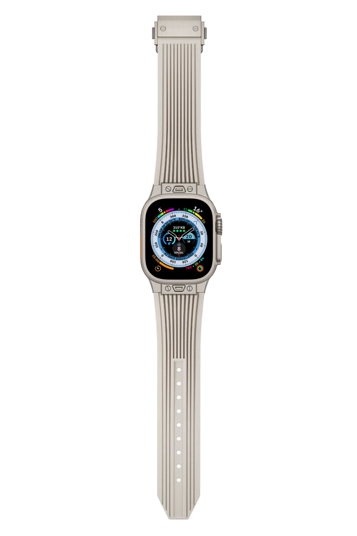 Apple Watch Uyumlu Streamlined Silikon Kordon Cream  bikordon