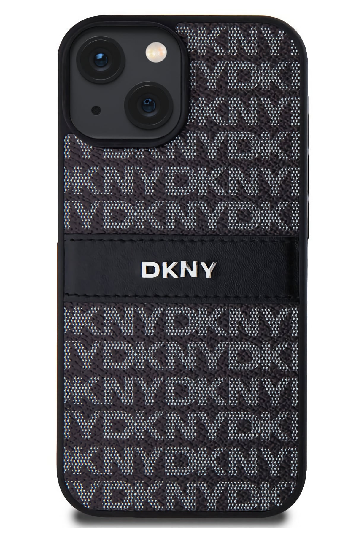 DKNY Texture Pattern iPhone 15 Kılıf Siyah  DKNY