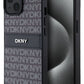 DKNY Texture Pattern iPhone 15 Kılıf Siyah  DKNY