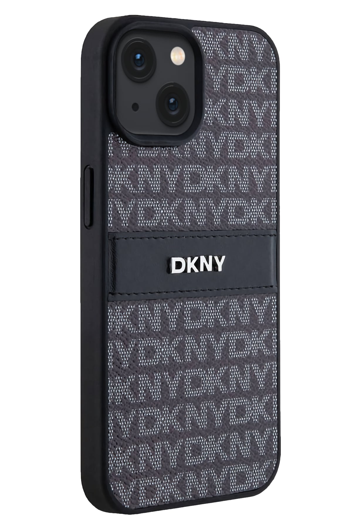 DKNY Texture Pattern iPhone 15 Kılıf Siyah  DKNY