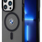 Apple iPhone 15 Pro Max Magsafe uyumlu BMW Lisanslı Frosted Kılıf Siyah  BMW