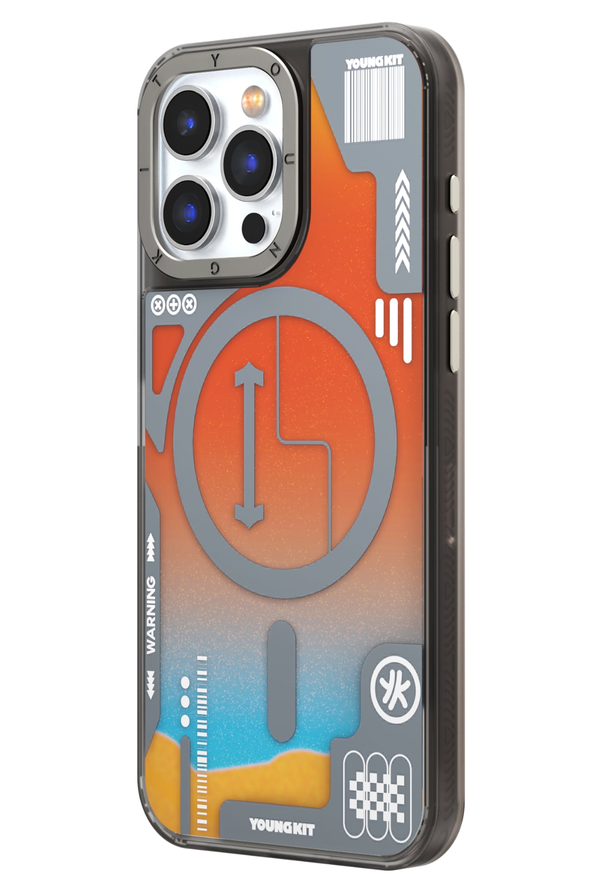 Youngkit Galaxy iPhone 15 Pro Max Uyumlu Kılıf Turuncu  Youngkit