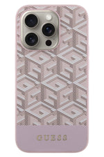 Guess iPhone 15 Pro Uyumlu Gcube Silikon Kılıf Pembe  Guess