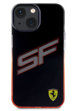 Ferrari iPhone 15 Uyumlu Gradient SF Silikon Kılıf Siyah  Ferrari