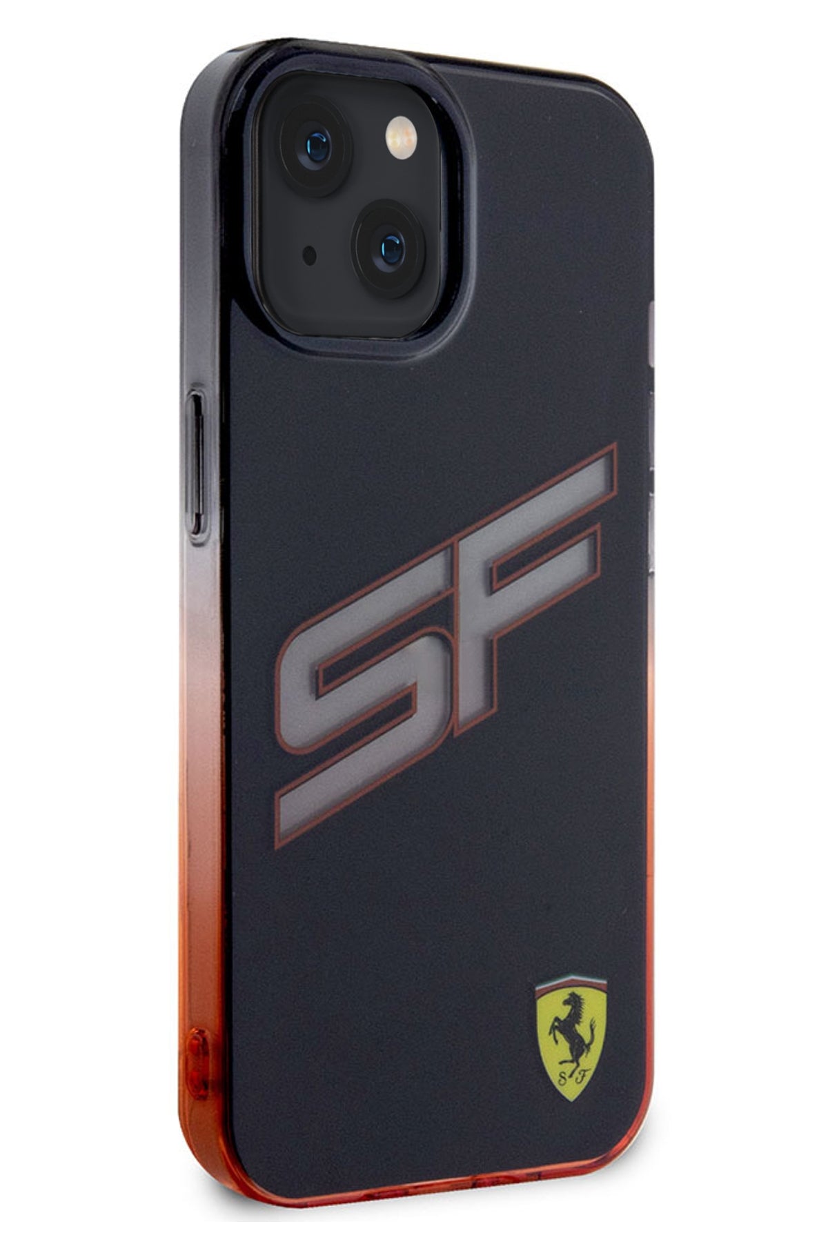 Ferrari iPhone 15 Uyumlu Gradient SF Silikon Kılıf Siyah  Ferrari