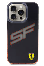 Ferrari iPhone 15 Pro Max Uyumlu Gradient SF Silikon Kılıf Siyah  Ferrari