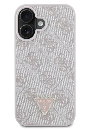 Guess iPhone 16 Plus Uyumlu 4G Desenli Strass Kılıf Pembe  Guess