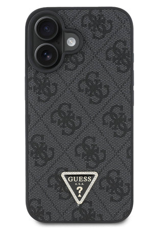 Guess iPhone 16 Plus Uyumlu 4G Desenli Strass Kılıf Siyah  Guess