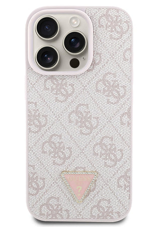 Guess iPhone 16 Pro Max Uyumlu 4G Desenli Strass Kılıf Pembe  Guess