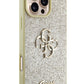 Guess iPhone 16 Pro Max Uyumlu Glitter 4G Logolu Kılıf Gold  Guess