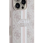 Guess Printed 4G Şerit Logolu iPhone 16 Pro Max Magsafe Uyumlu Kılıf Pembe  Guess