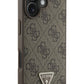 Guess Strass iPhone 16 Plus Uyumlu 4G Desenli Vücut Askılı Kılıf Kahverengi  Guess