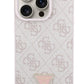 Guess Strass iPhone 16 Pro Max Uyumlu 4G Desenli Vücut Askılı Kılıf Pembe  Guess