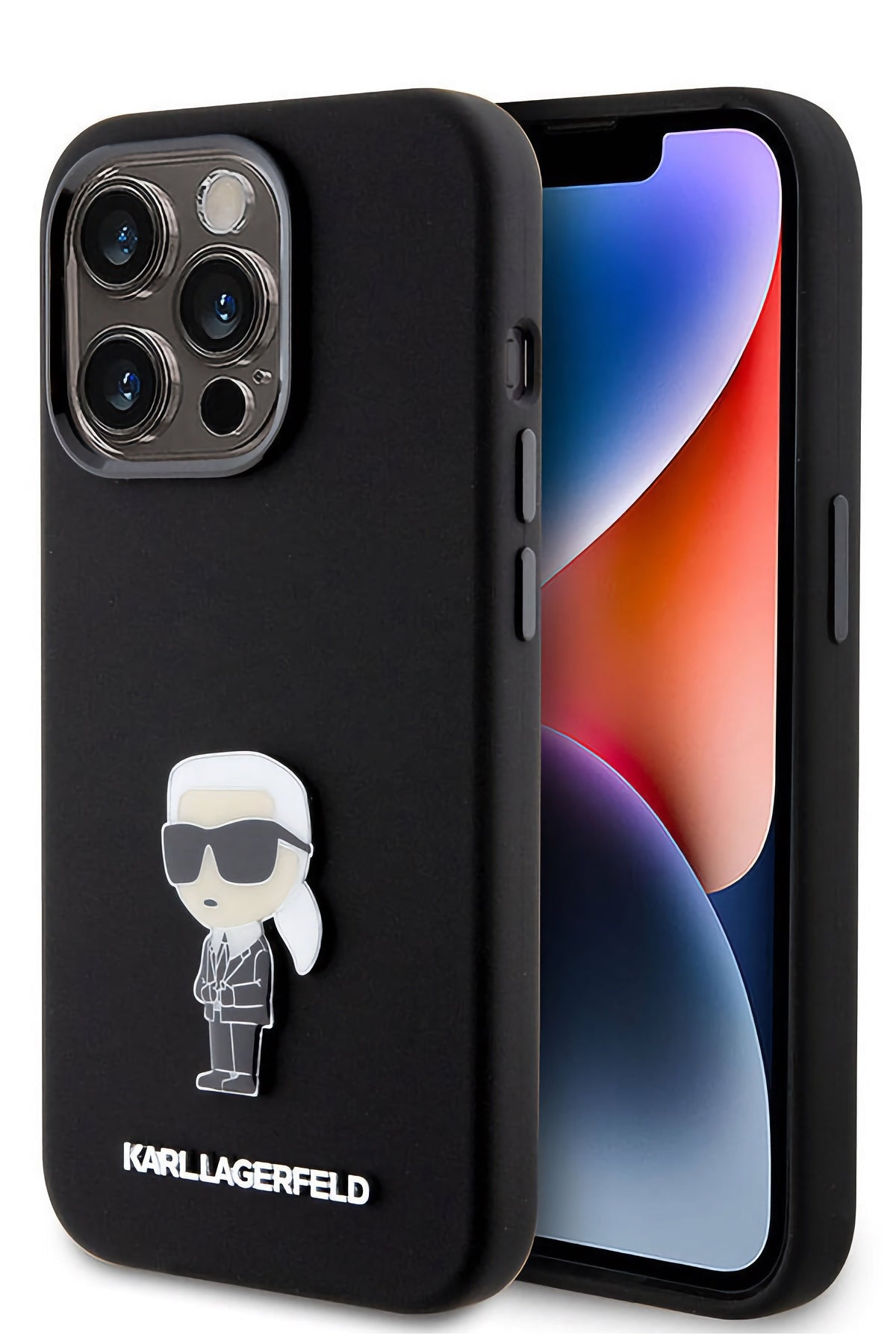 Karl Lagerfeld iPhone 15 Pro Uyumlu İkonik Kılıf Siyah  Karl Lagerfeld