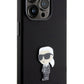 Karl Lagerfeld iPhone 15 Pro Uyumlu İkonik Kılıf Siyah  Karl Lagerfeld