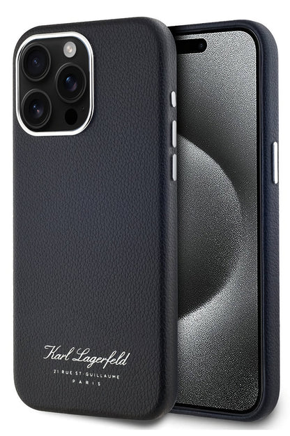 Karl Lagerfeld Hotel iPhone 14 Pro Max Kılıf Siyah  Karl Lagerfeld